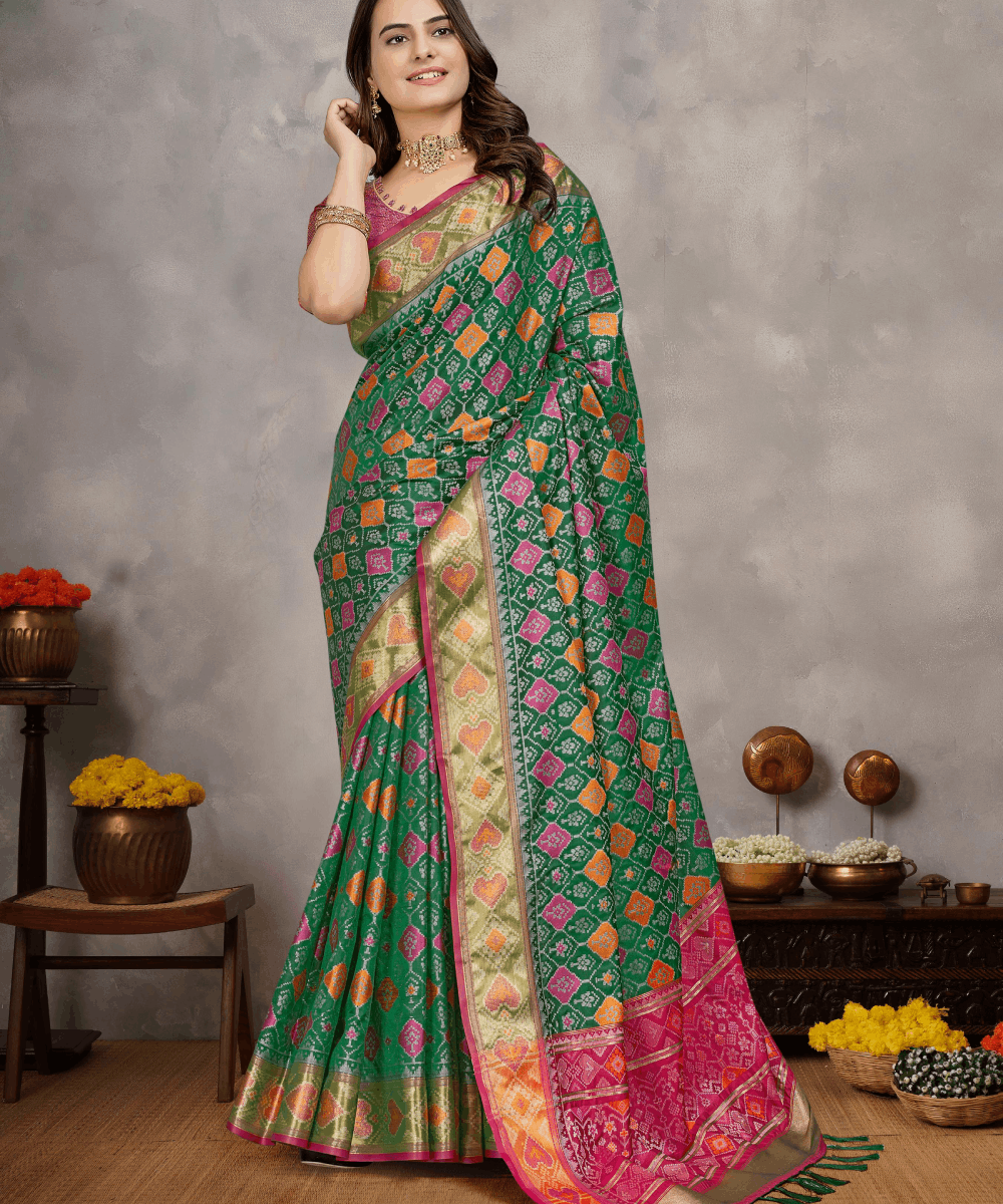 Special Edition Pure Handloom Ikkat Patola Silk Sarees