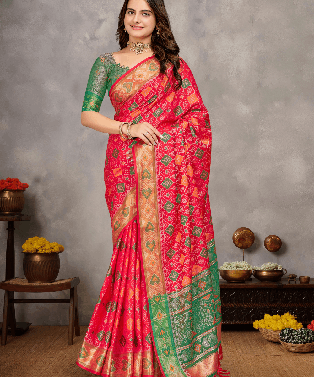 Special Edition Pure Handloom Ikkat Patola Silk Sarees