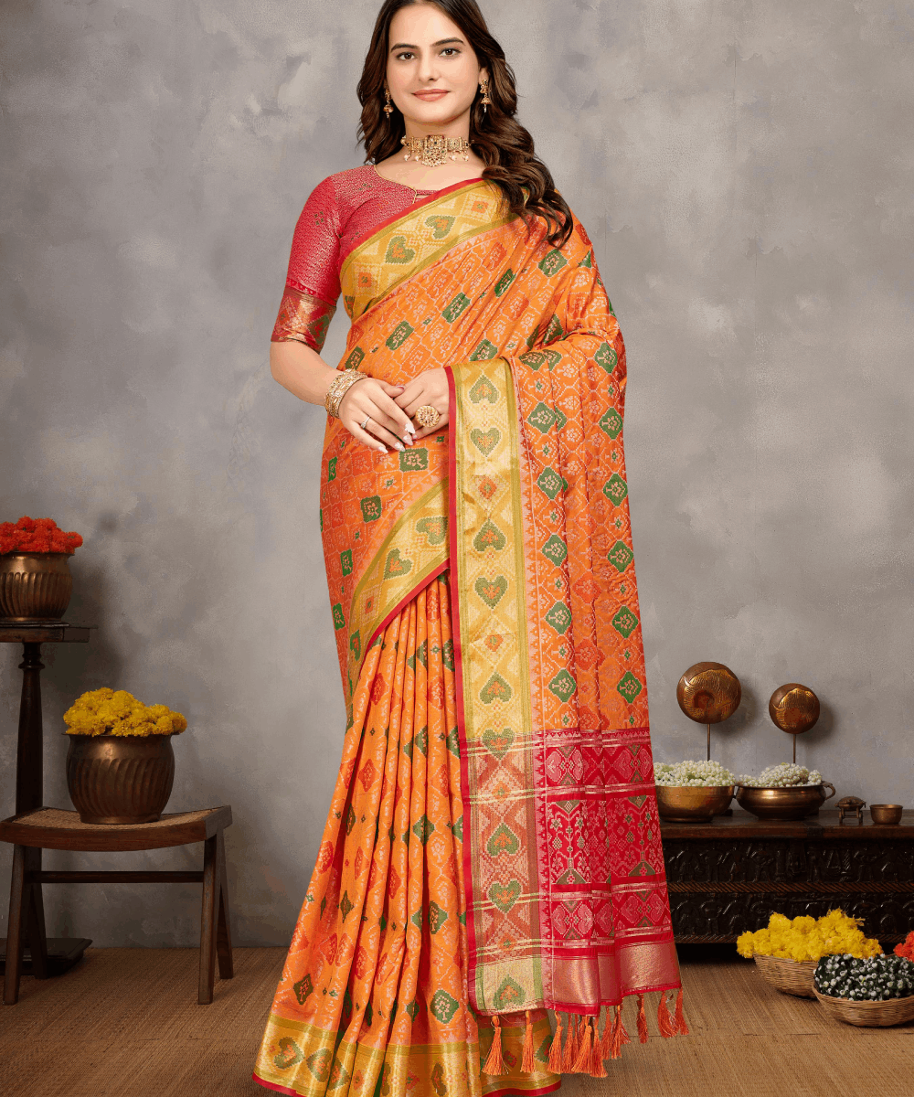 Special Edition Pure Handloom Ikkat Patola Silk Sarees