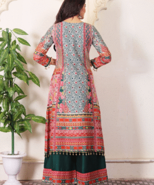 Arya Nurani Pakistani Plazzo Suit Set – Heavy Cotton Muslin with Real Mirror Work & Dupatta-4
