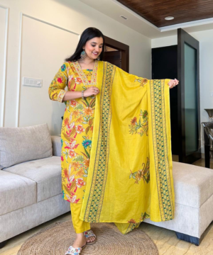 Comfort Fit Cotton Suit Set with Dupatta – Everyday & Outing Wear-7