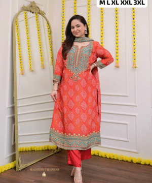 Pure Muslin Pakistani Suit Set with Handwork & Digital Print – Soft Muslin Dupatta-2