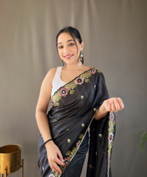Pure Matka Silk Saree with Embroidered Buttis & Cutwork Pallu – NF10302-10
