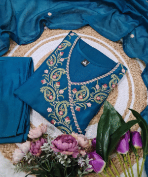 Charmi Premium Parampara Silk Suit Set with Chanderi Dupatta – Sequence Embroidery (2)