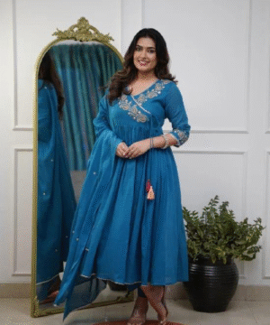 Charmi Premium Parampara Silk Suit Set with Chanderi Dupatta – Sequence Embroidery