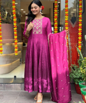 Mahek Embroidered Chanderi Sharara Set with Organza Dupatta – M to XXL