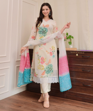 Reshmi Organza Dupatta Pant Set with Handwork