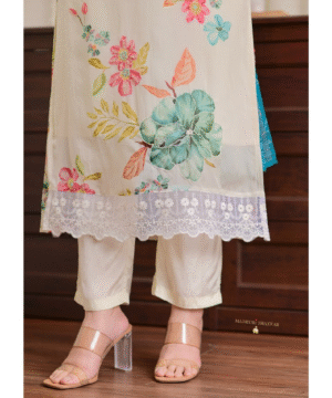 Reshmi Organza Dupatta Pant Set with Handwork (5)