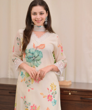 Reshmi Organza Dupatta Pant Set with Handwork (7)