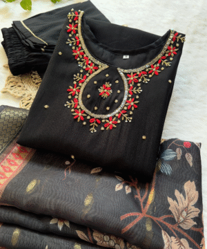 Designer Vatican Fabric Kurti Set with Zari Butti Digital Dupatta – NF5029__ (3)
