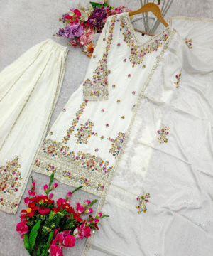 Embroidered Pure Chinon Silk Sharara Set with Dupatta – NF3806 (7)