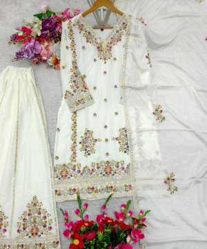 Embroidered Pure Chinon Silk Sharara Set with Dupatta – NF3806 (8)