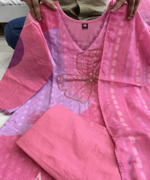 Heavy Shifli Cotton Suit Set with Digital Print & Khatli Handwork – NF3644 (2)