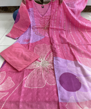 Heavy Shifli Cotton Suit Set with Digital Print & Khatli Handwork – NF3644 (7)