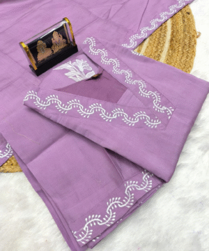 Trending Roman Silk Kurti Pant Set with Dupatta & White Embroidery – NF3105 (1)
